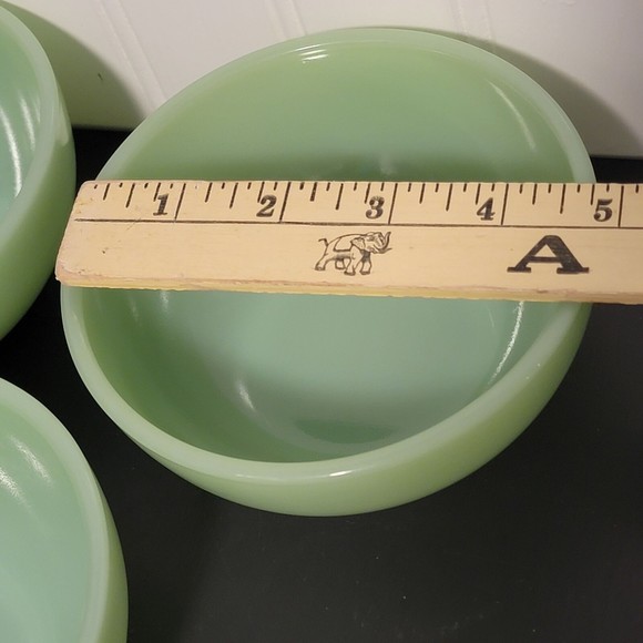 Set Of 3 Fire King Jadeit Mint Green‎ Round Shape Dishwasher Safe Serving Bowl - Picture 3 of 5